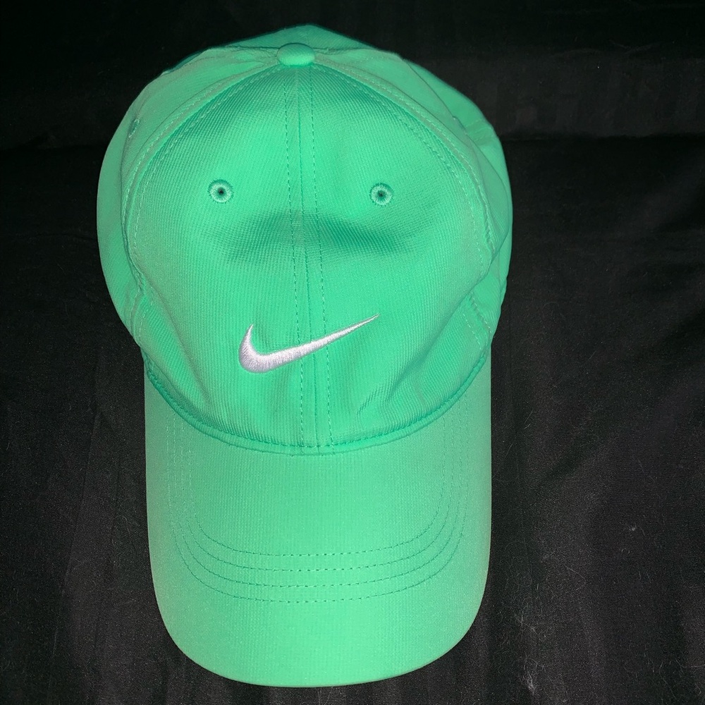 neon green Nike hat